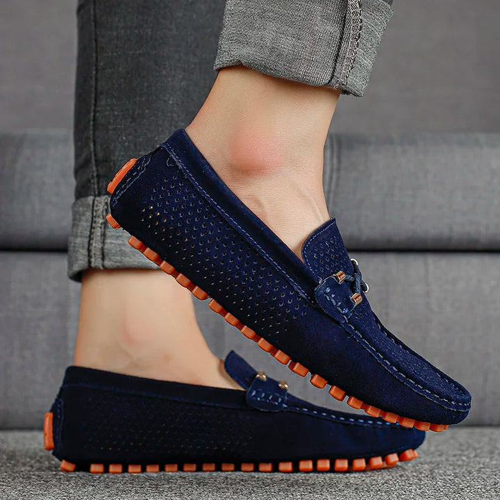 Léopold | Mocassin Respirant Quotidien en Cuir et Suède