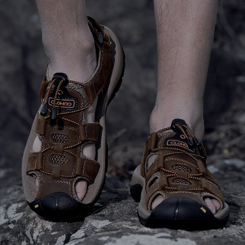 Thomas | Sandale Outdoor Renforcée en Cuir
