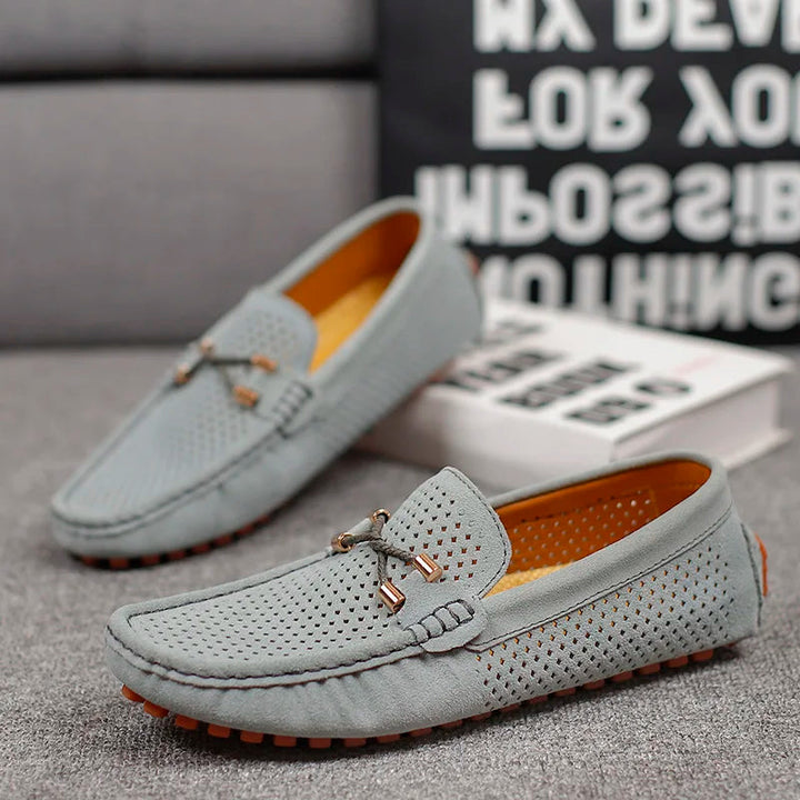 Léopold | Mocassin Respirant Quotidien en Cuir et Suède