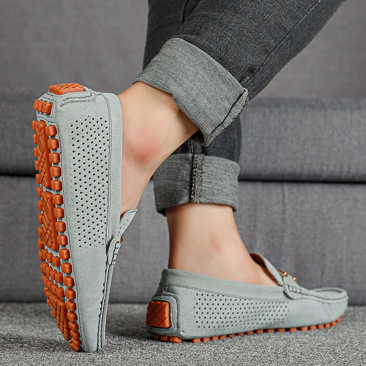 Léopold | Mocassin Respirant Quotidien en Cuir et Suède