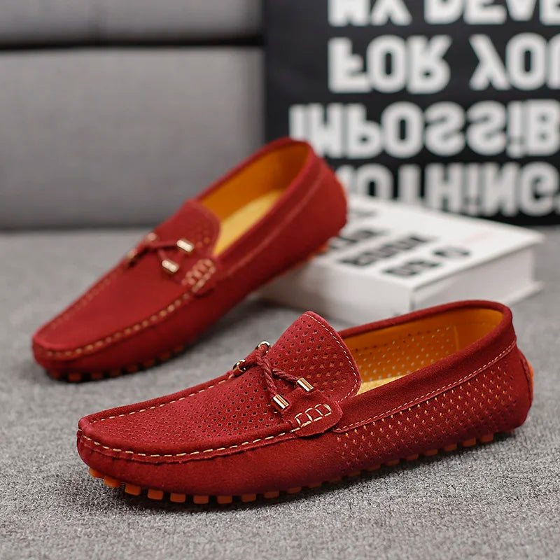 Léopold | Mocassin Respirant Quotidien en Cuir et Suède