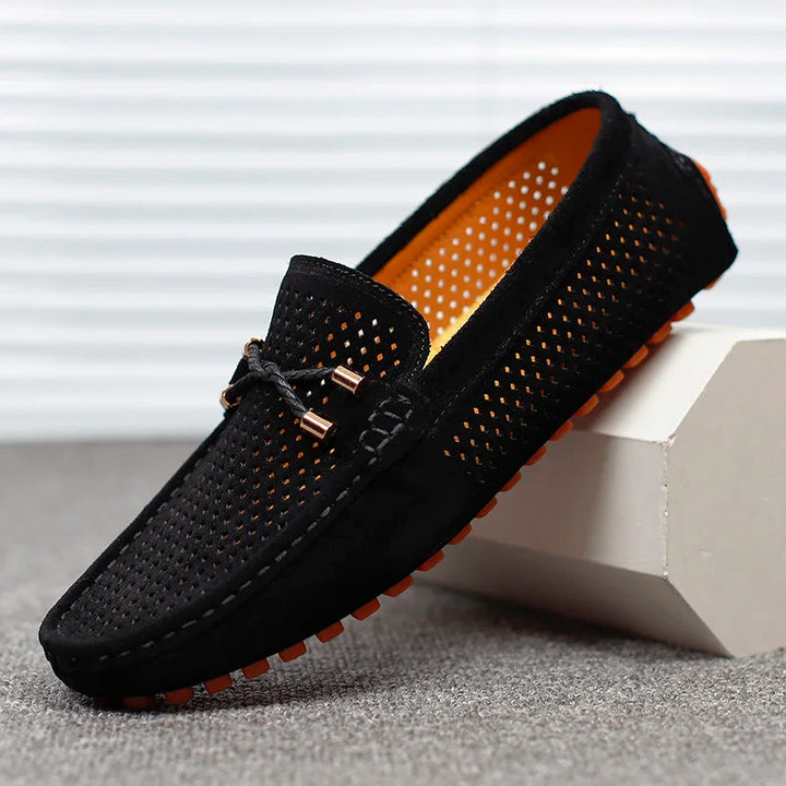 Léopold | Mocassin Respirant Quotidien en Cuir et Suède