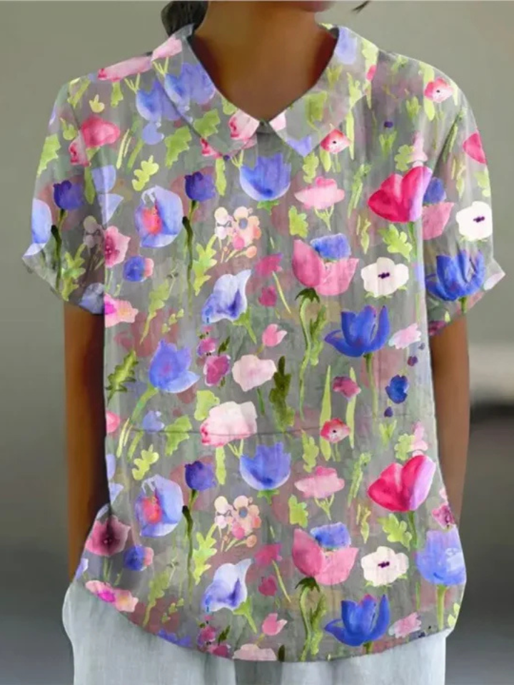 Mila | Chemise Fleurie Pastel
