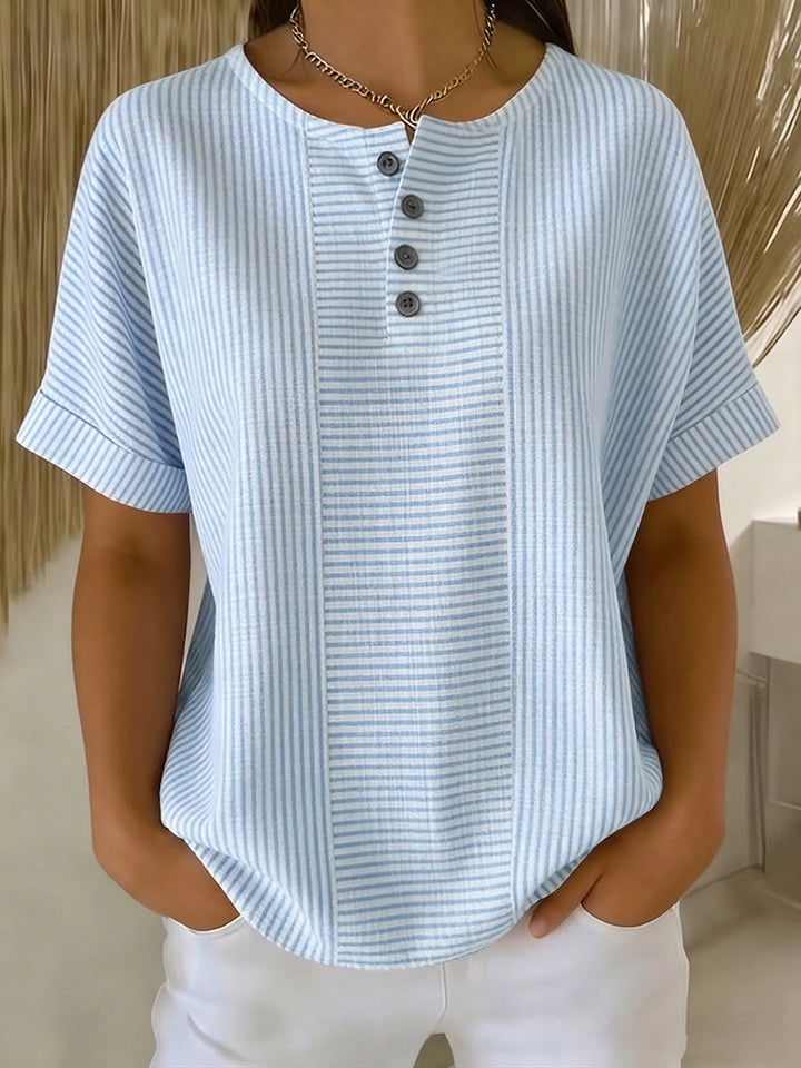 Belle | Blouse Rayée Légère Été