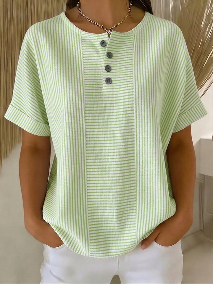 Belle | Blouse Rayée Légère Été