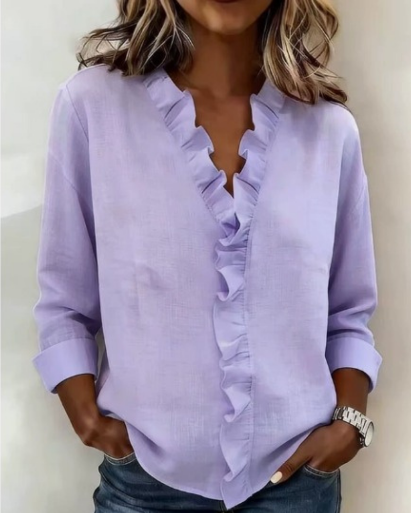 Éléonore | Blouse Volants Élégante