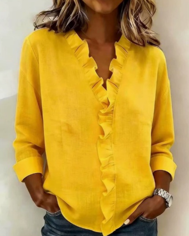 Éléonore | Blouse Volants Élégante