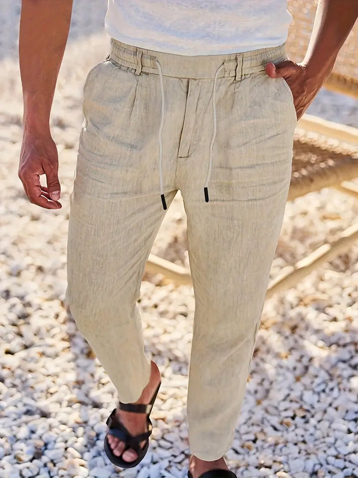 Norbert | Pantalon Large en Lin à Cordon