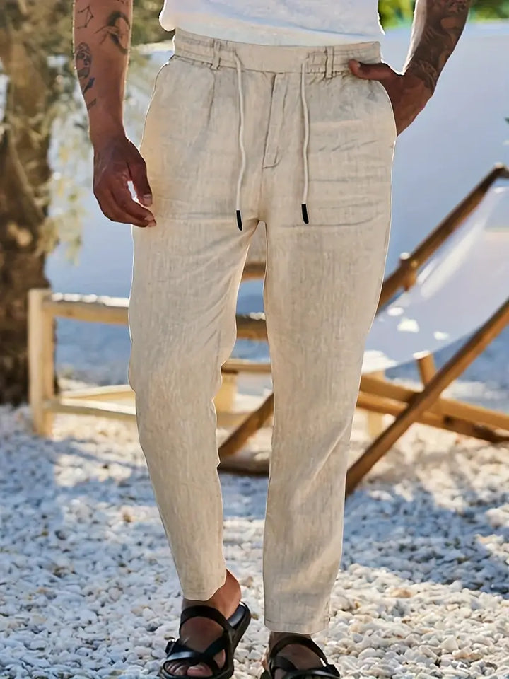 Norbert | Pantalon Large en Lin à Cordon