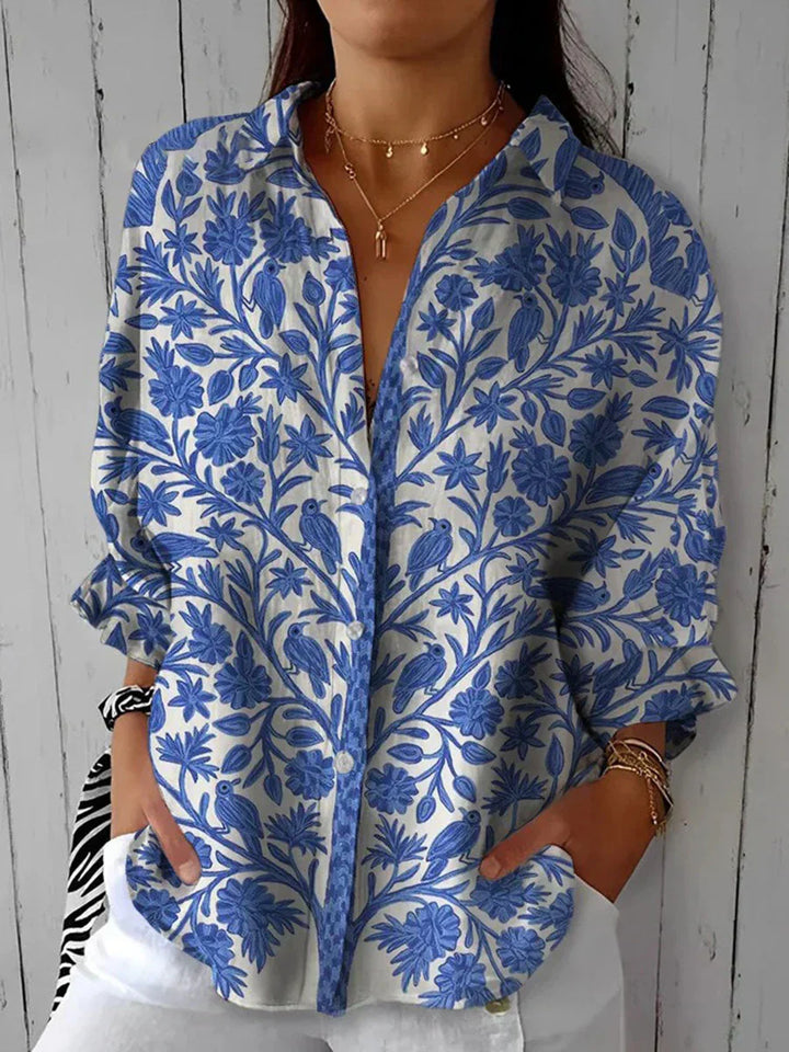 Fiona | Blouse Fleurie Printanière Élégante