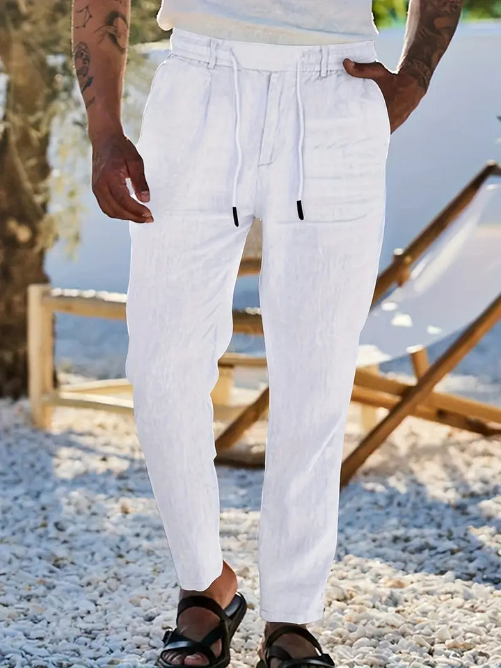 Norbert | Pantalon Large en Lin à Cordon