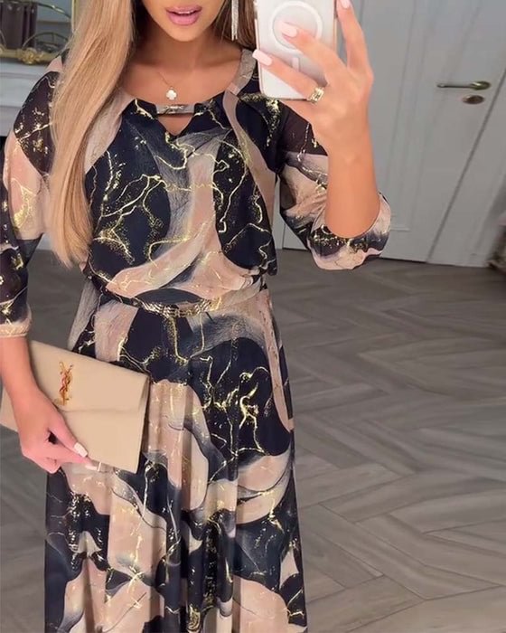 Susan | Robe Maxi Mousseline Imprimée Fluide