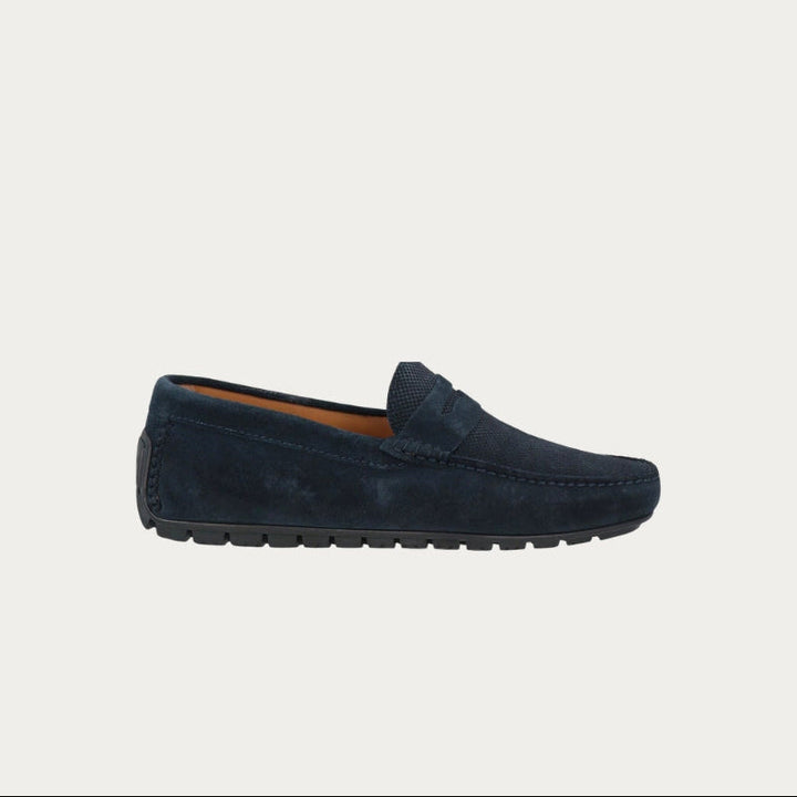 James | Mocassins Suède Bateau Bleu Marine