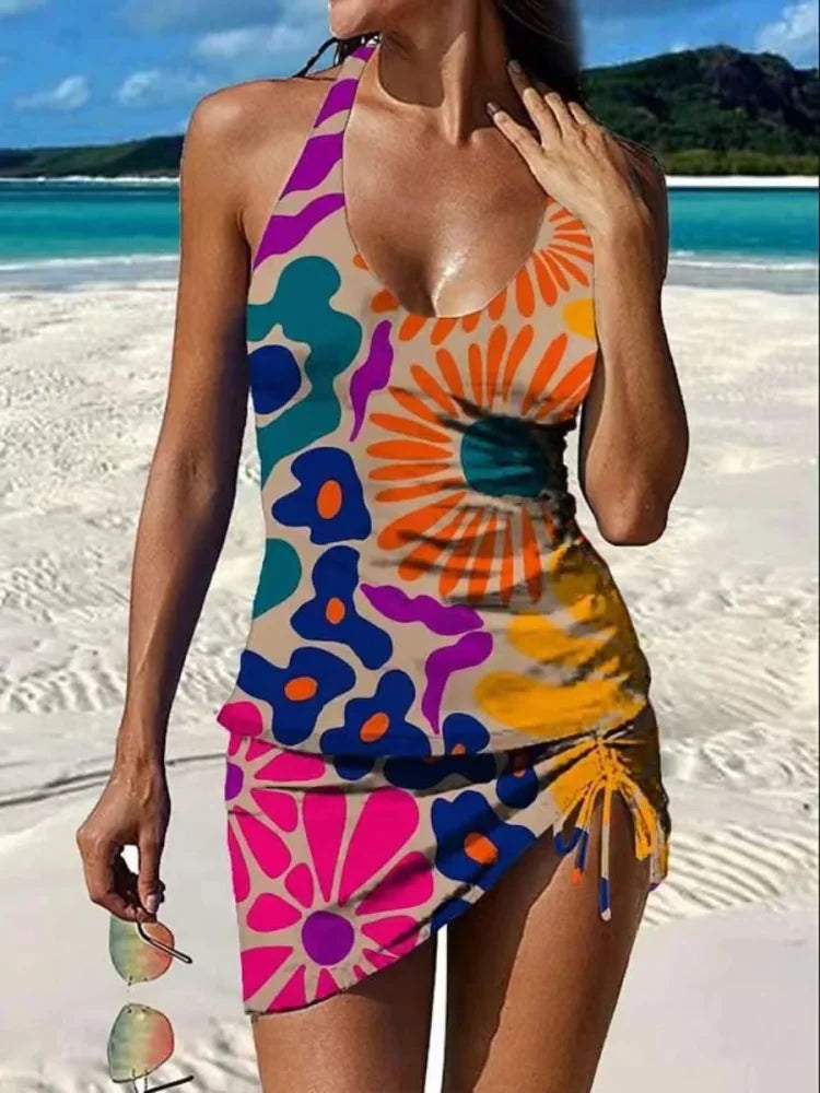Fiesta | Tankini Graphique Fleuri Ventre Plat