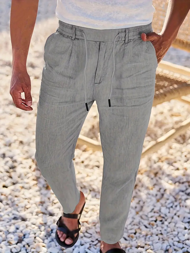 Norbert | Pantalon Large en Lin à Cordon