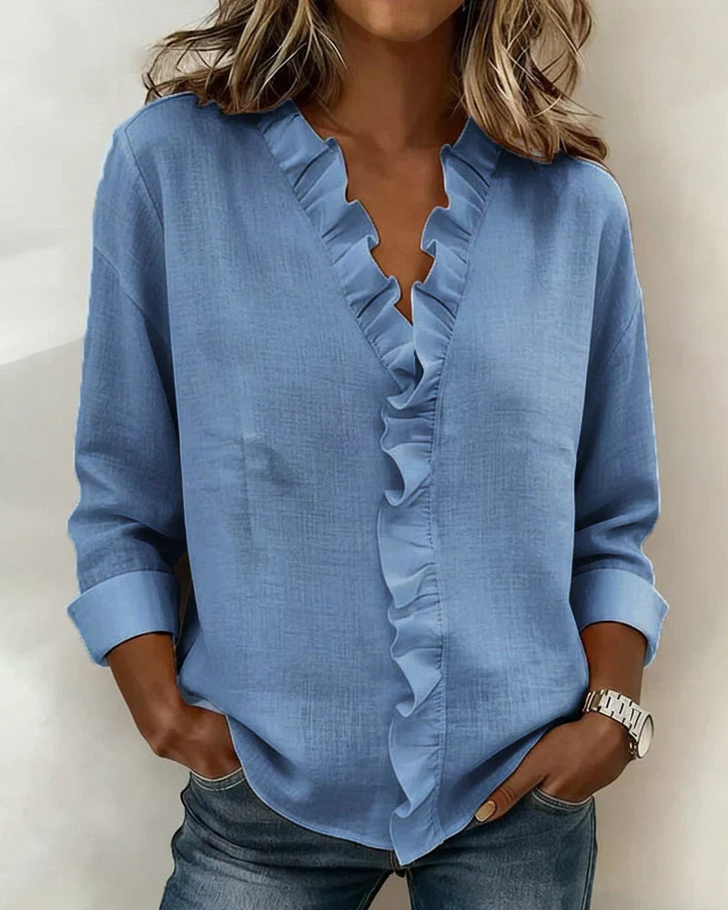 Éléonore | Blouse Volants Élégante