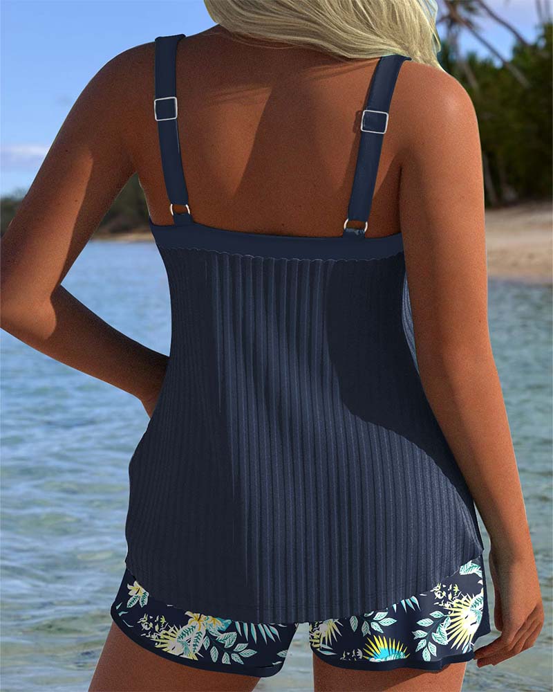 Colette | Tankini Rayé Deux Pièces