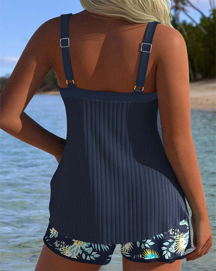Colette | Tankini Rayé Deux Pièces