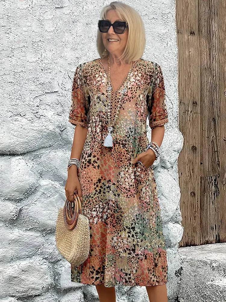 Veronica | Robe Midi Vibrante
