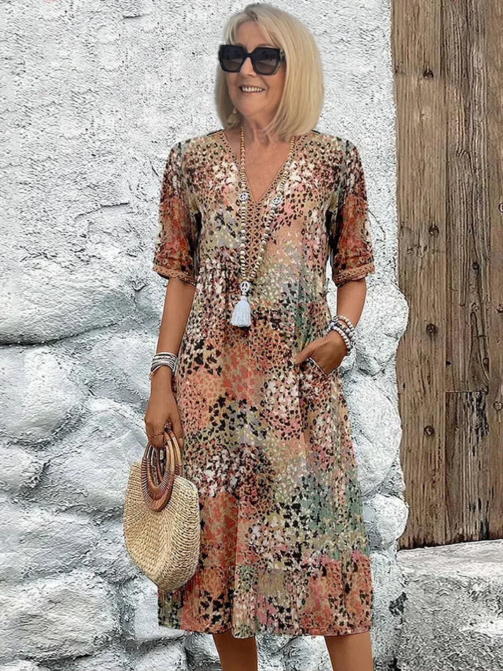 Veronica | Robe Midi Vibrante