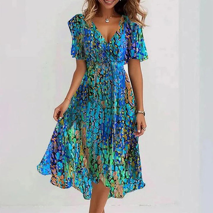Solange | Robe Élégante Colorée