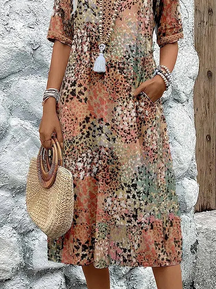 Veronica | Robe Midi Vibrante