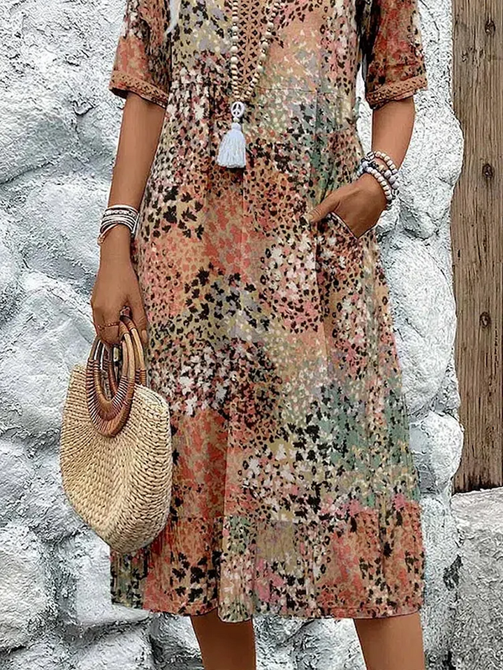 Veronica | Robe Midi Vibrante