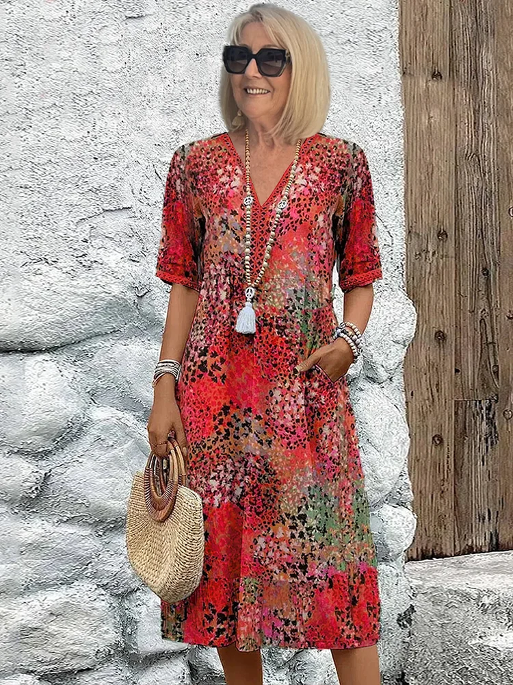 Veronica | Robe Midi Vibrante