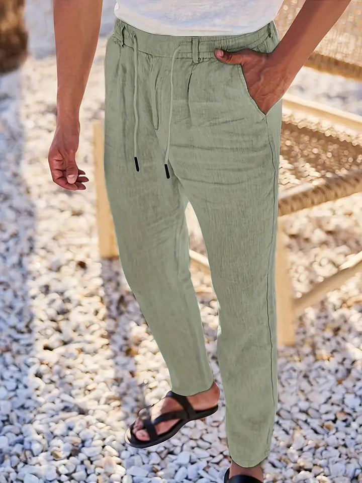 Norbert | Pantalon Large en Lin à Cordon