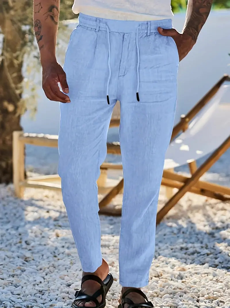 Norbert | Pantalon Large en Lin à Cordon