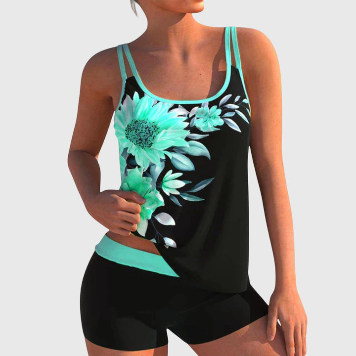 Flor | Tankini Fleuri Effet Ventre Plat
