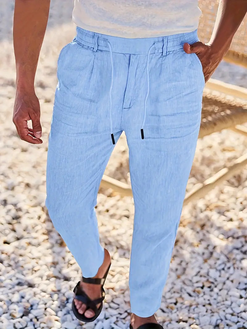 Norbert | Pantalon Large en Lin à Cordon