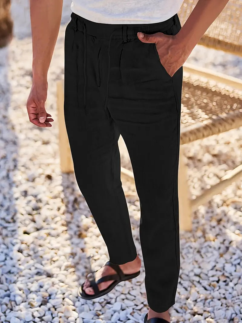 Norbert | Pantalon Large en Lin à Cordon