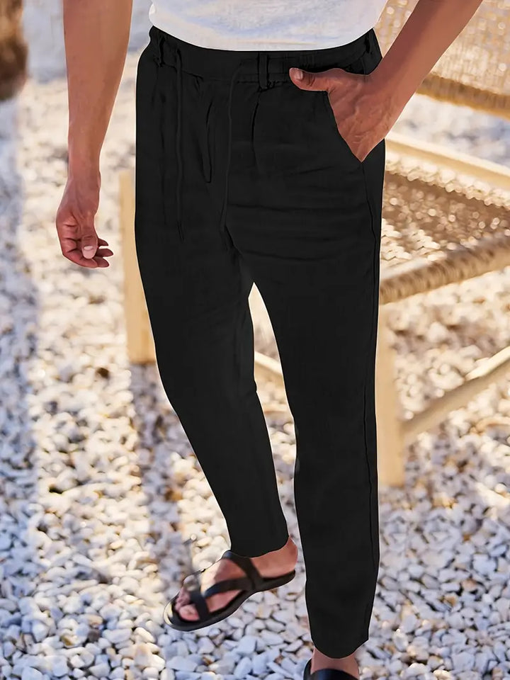 Norbert | Pantalon Large en Lin à Cordon