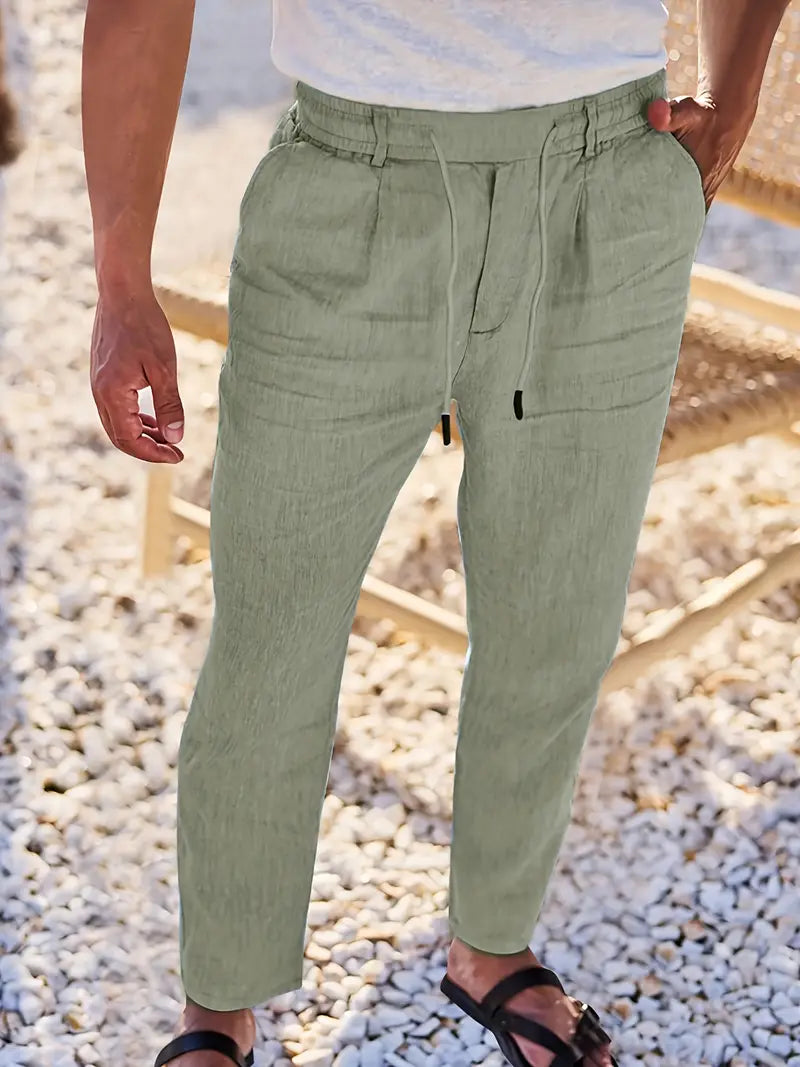 Norbert | Pantalon Large en Lin à Cordon