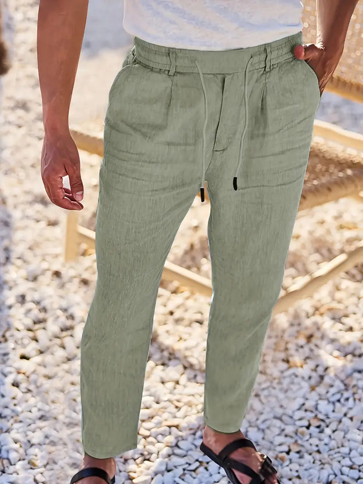 Norbert | Pantalon Large en Lin à Cordon