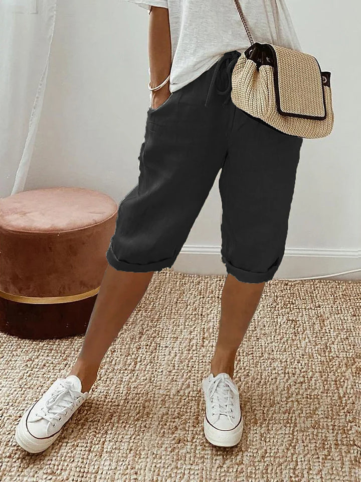 Béatrice | Short Élégant Confort Lin et Coton