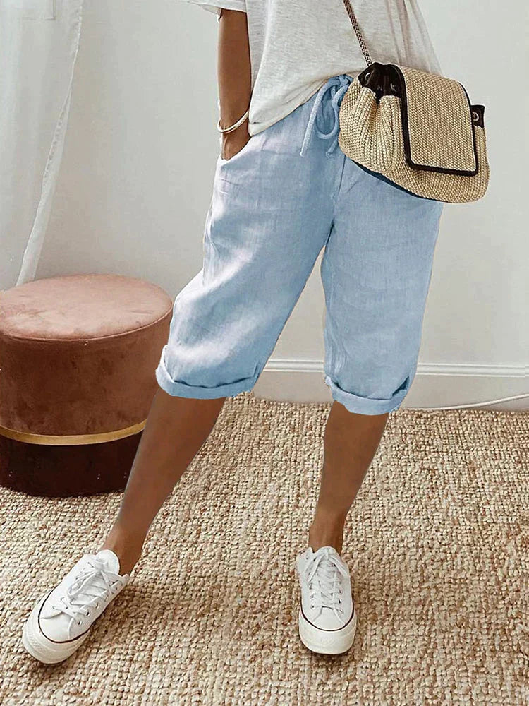 Béatrice | Short Élégant Confort Lin et Coton
