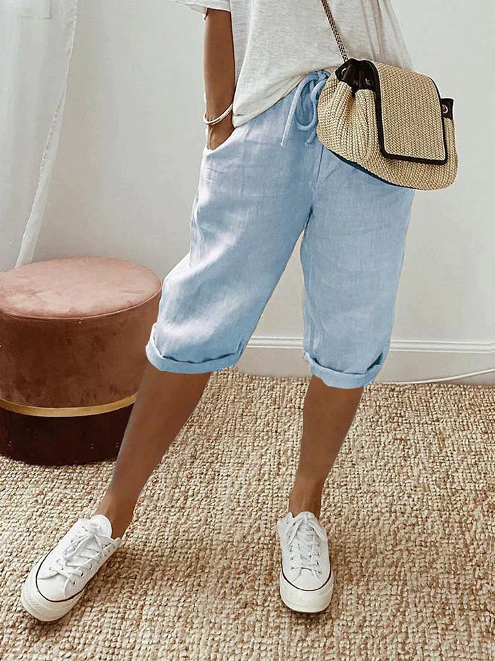Béatrice | Short Élégant Confort Lin et Coton