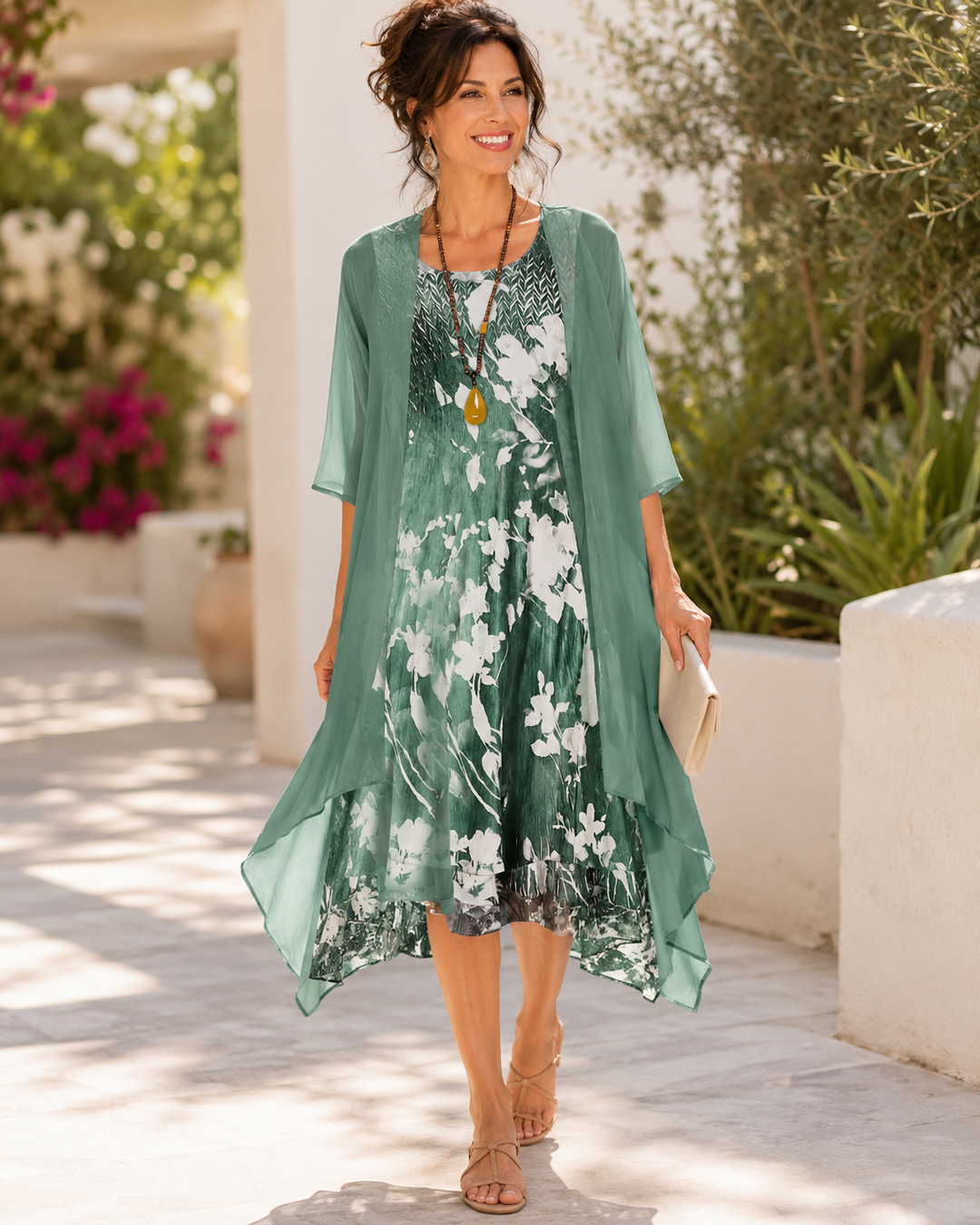 Louise | Robe Midi Élégance Fluide