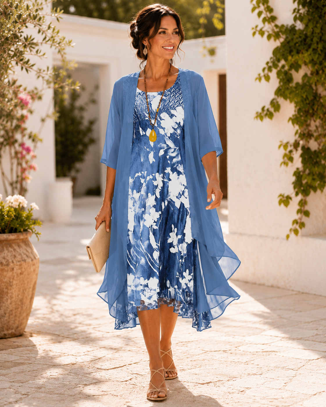 Louise | Robe Midi Élégance Fluide