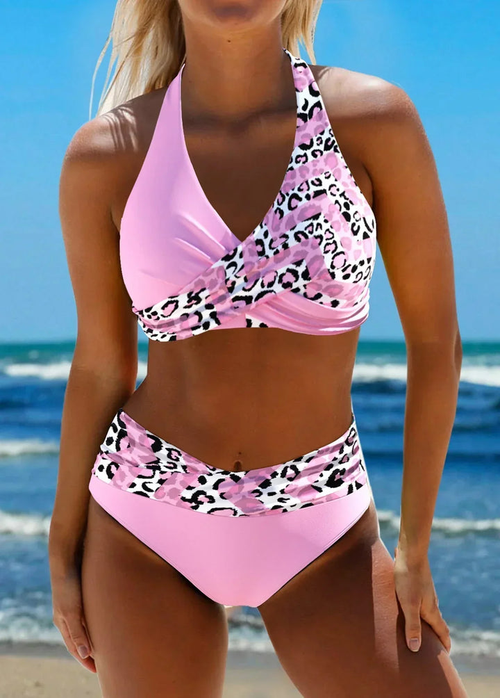 Elnora | Bikini Croisé Taille Haute